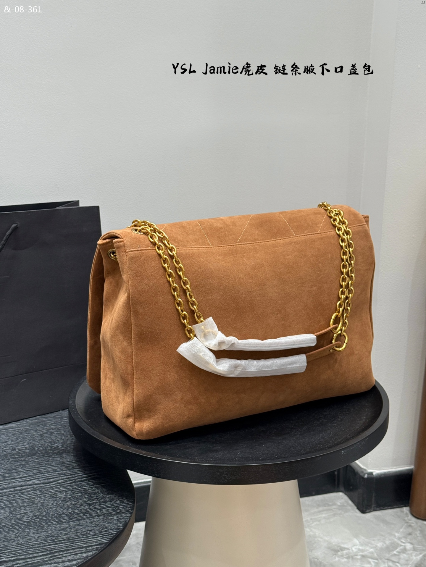 תיק זמש גדול איב סן לורן – תמונה 7