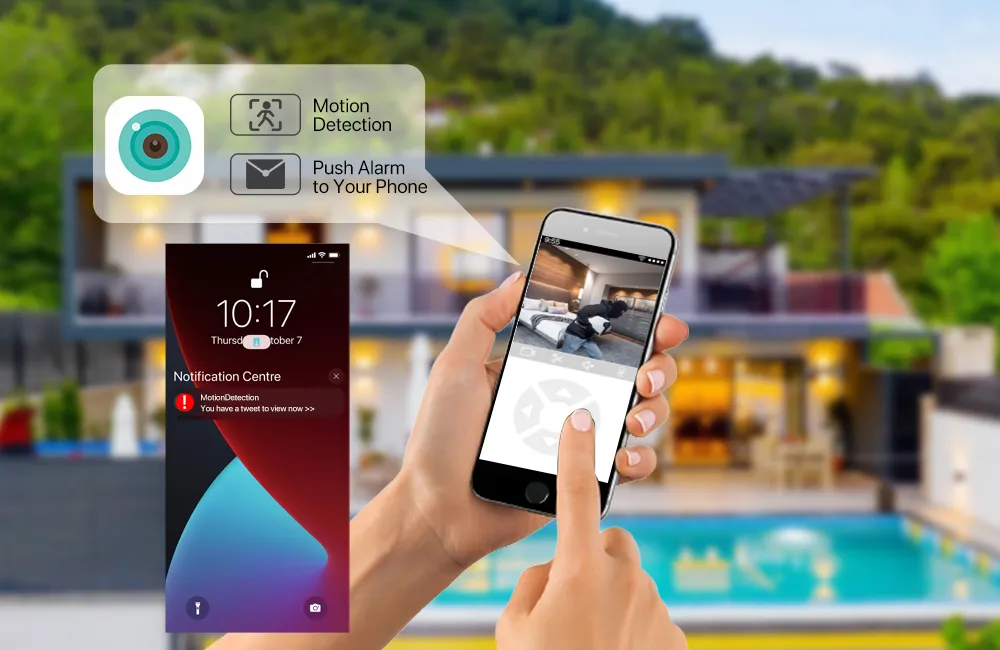 מצלמת אבטחה חיצונית נטענת – תמונה 4