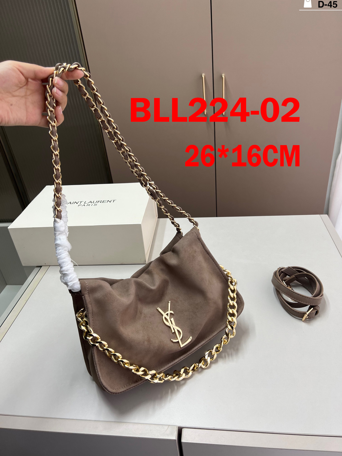 תיק זמש איב סן לורן – תמונה 4