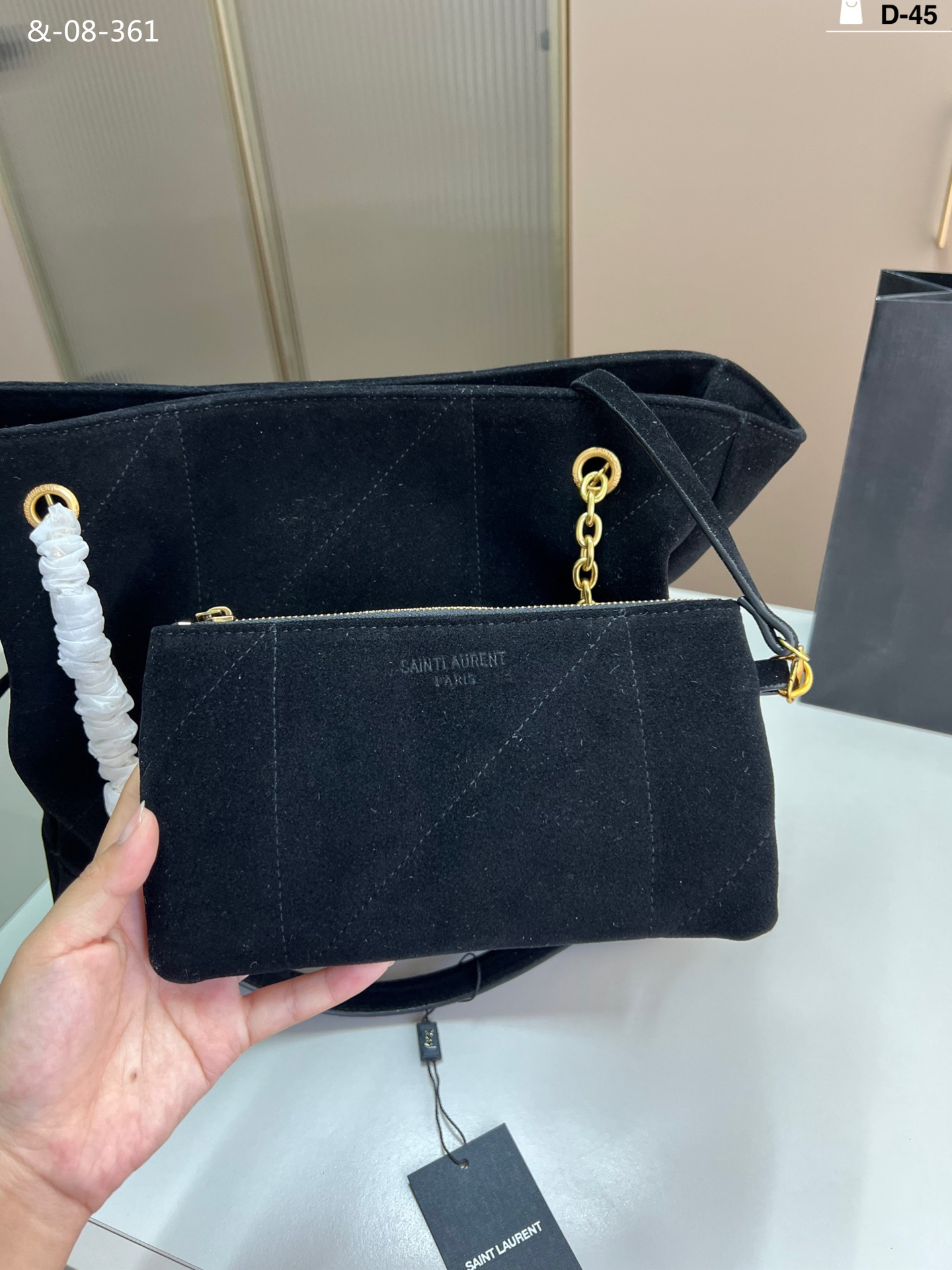 תיק זמש איב סן לורן – תמונה 8