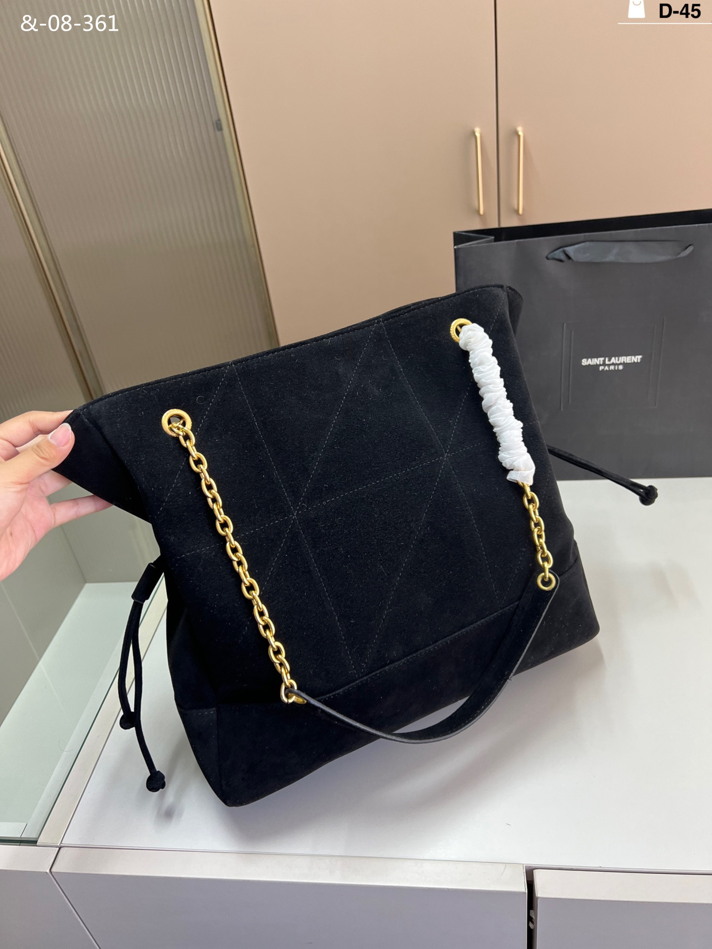 תיק זמש איב סן לורן – תמונה 7