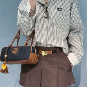 חולצה מכופתרות פסים מיו מיו