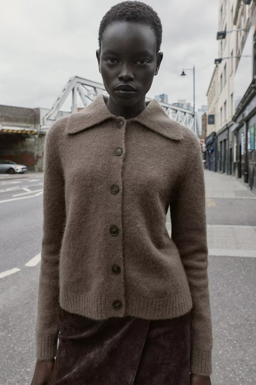 סריג בשילוב דמוי פרווה – תמונה 3