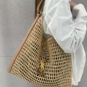 תיק סל רפיה איב סן לורן