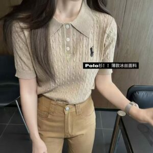 חולצת סריג קצרה ראלף לורן